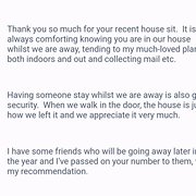 House Sitter - Caring Christine!