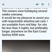 House Sitter - Pamela Sydney Sitter